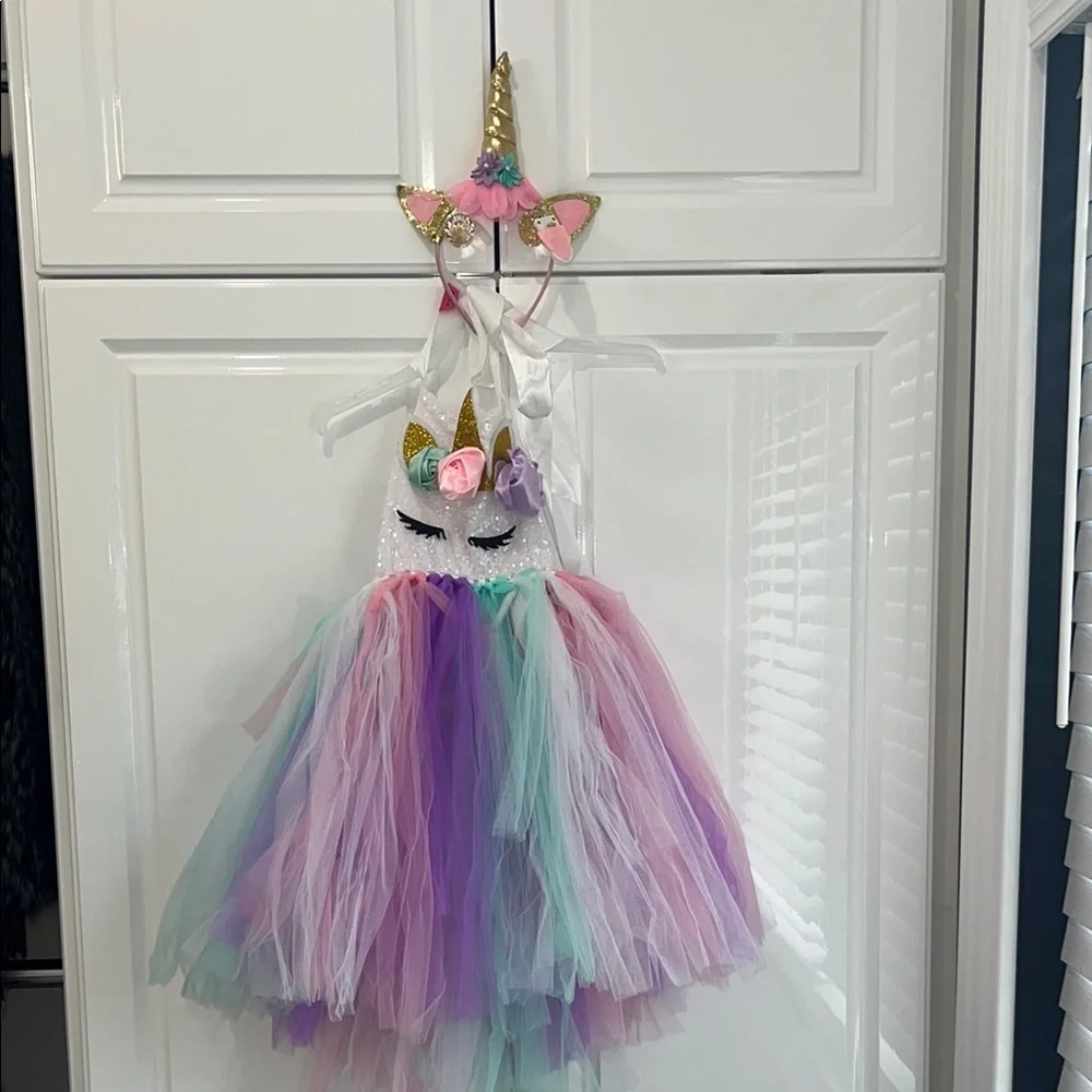 Magical Unicorn Tutu Dress with lightup Headband